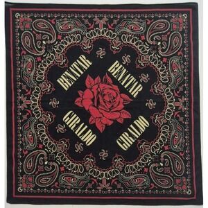 Pat Benatar & Neil Giraldo 2025 Tour Cotton Bandana scarf Music Rose